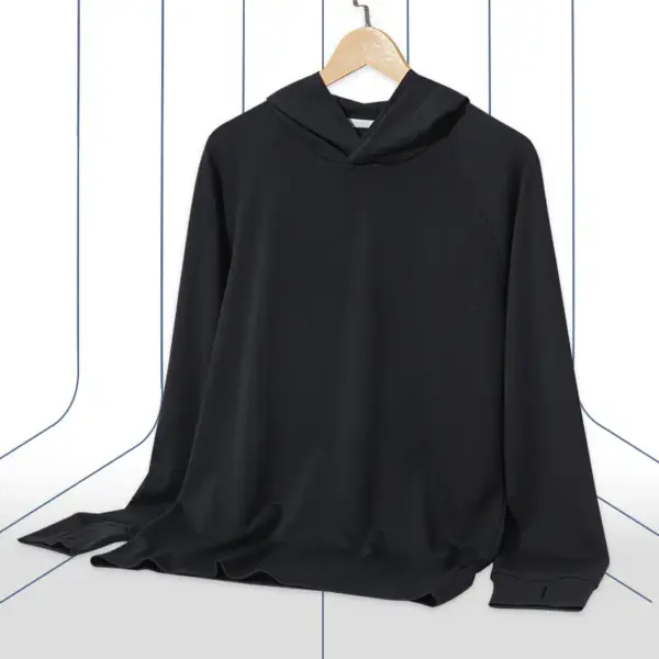 Autumn new men's hooded sweatshirt running sports fitness clothes breathable casual long-sleeved T-shirt - Image 2