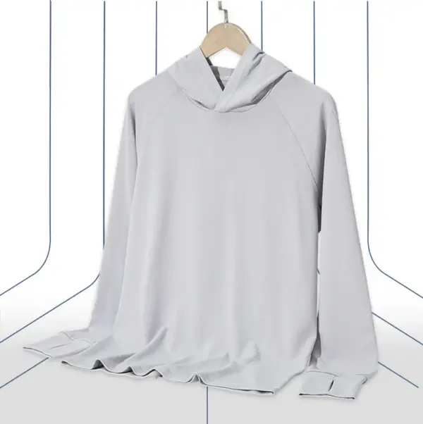 Autumn new men's hooded sweatshirt running sports fitness clothes breathable casual long-sleeved T-shirt - Image 5