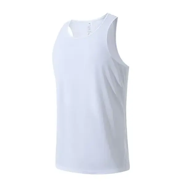 2Pcs Stretch Mesh Racerback Vest Men 2023 Summer New Sports Fitness Gym Running Training Vest Sweat Wicking Casual Pullover Tops - Image 7