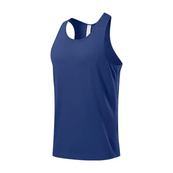 2Pcs Stretch Mesh Racerback Vest Men 2023 Summer New Sports Fitness Gym Running Training Vest Sweat Wicking Casual Pullover Tops - Image 3